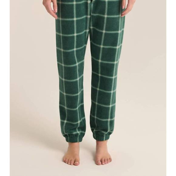 NEW Z SUPPLY plaid jogger pants in noble fir - Picture 1 of 7